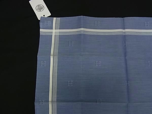 エルメスコットンチーフ □新品□未使用□ HERMES エルメス コットン100％ Hロゴ