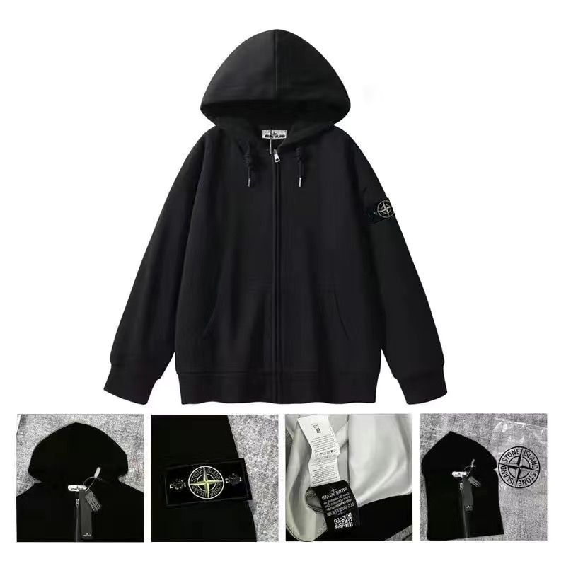 Stone Island  ストーンアイランド ジッパー付きパーカーブラック