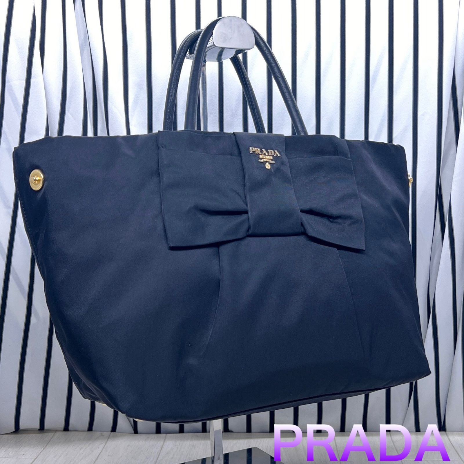 美品】PRADA×プラダ A4収納可能トートバッグ - メルカリ