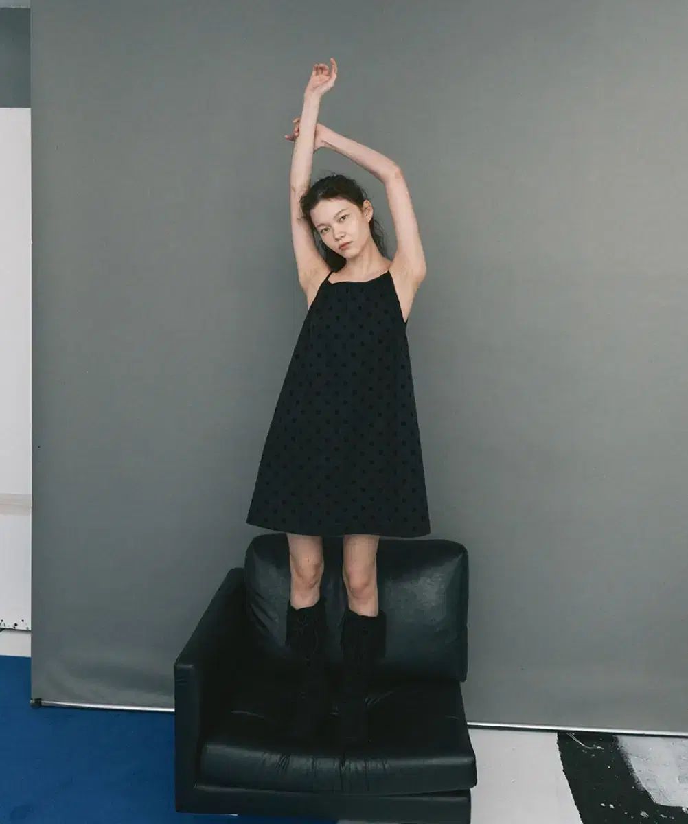 マイ ドット ミニ ドレス FLOCKING DOT MINI DRESS