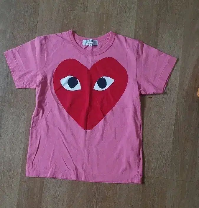 COMME des GARCONS PLAY ピンク 半袖 Tシャツ L
