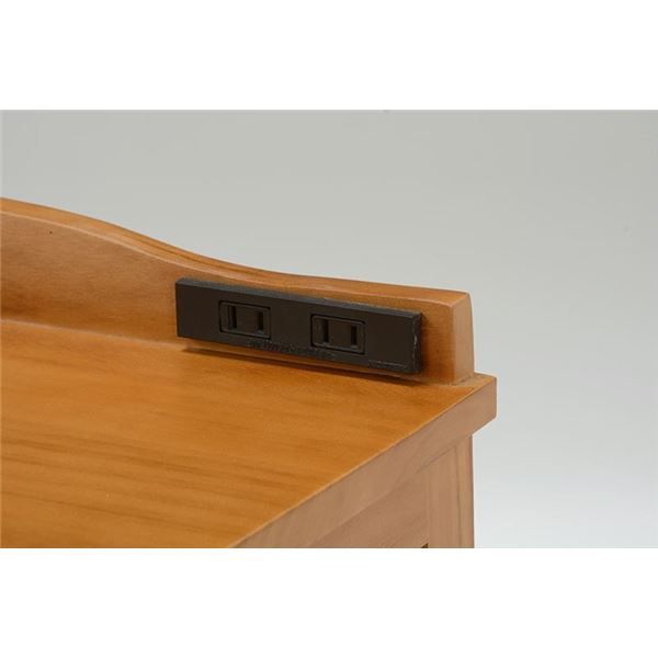 桐製 FAX台 電話台 ライトブラウン 幅76×奥行32×高さ83cm 木製 引き出し付き 〔リビング ダイニング 廊下 玄関〕 代引不可 MARWIL-DEMENAGEMENTS_CH