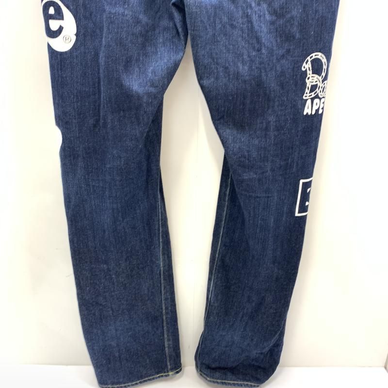 中古】A BATHING APE 1999 TYPE-02 REGULAR MULTI LOGO DENIM