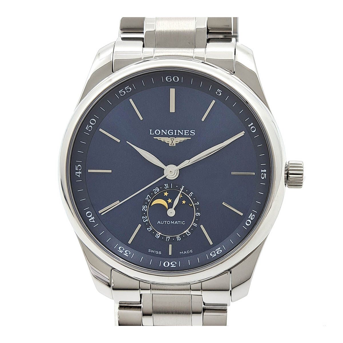 ロンジン マスターコレクション ムーンフェイズ L2.909.4.92.6 自動巻き ステンレススティール メンズ LONGINES【中古】 【時計】