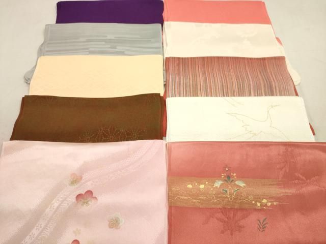 平和屋着物 和装小物 帯揚げ10枚セット 正絹 DAAX2094xg