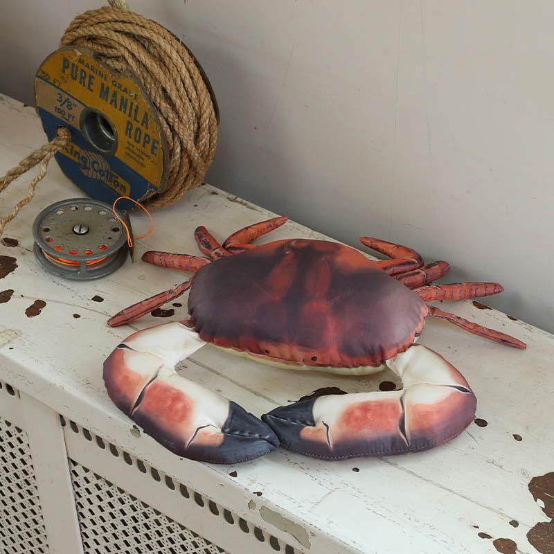 名作＆新作！ 在庫 ダルトン Dulton フィッシーズ ブラウン クラブ 25 暮らしに活きる魚のクッション 大きい 抱き枕 海洋生物 北欧 Krabba Brown crab FISHES 全長25cm Y-0515 1 通常の