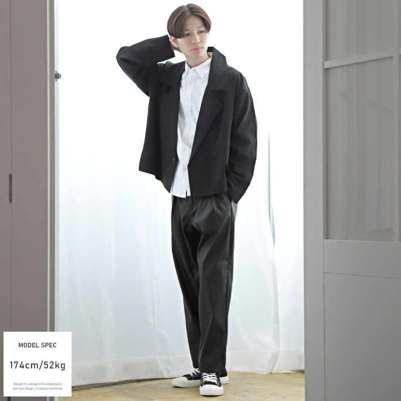 テーパードパンツ メンズ ワイドパンツ PUレザー 合成皮革