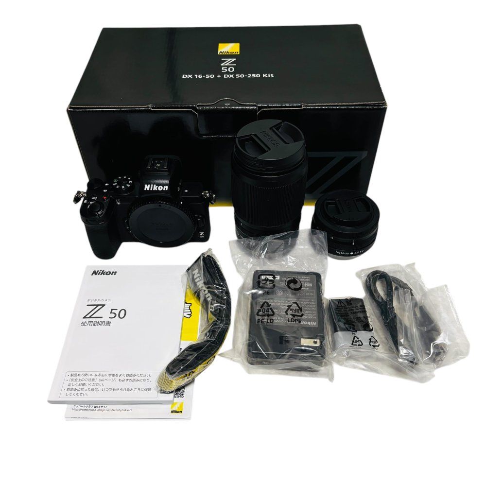 Nikon ミラーレス一眼カメラ Z50 ダブルズームキット NIKKOR Z DX 16-50mm NIKKOR Z DX 50-250mm付属 Z50WZ ブラック