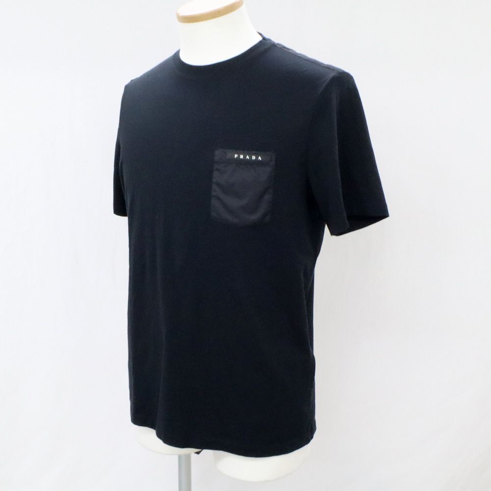 新品未使用タグ付き】PRADA プラダ メンズ Tシャツ Sサイズ ネイビー