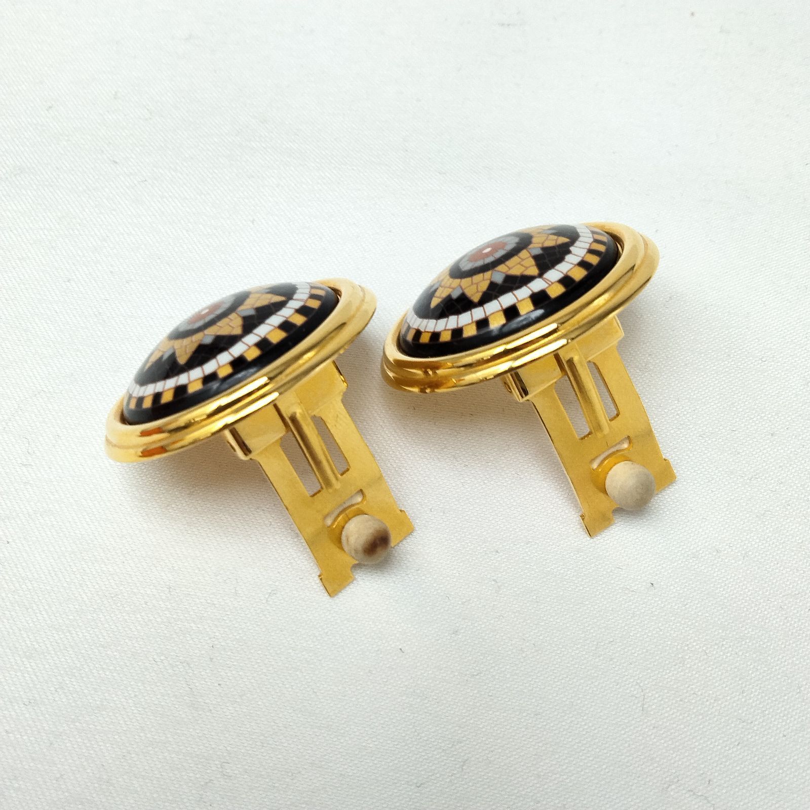 ✨️HERMES✨️エルメス エマイユ イヤリング 七宝焼き ブラック