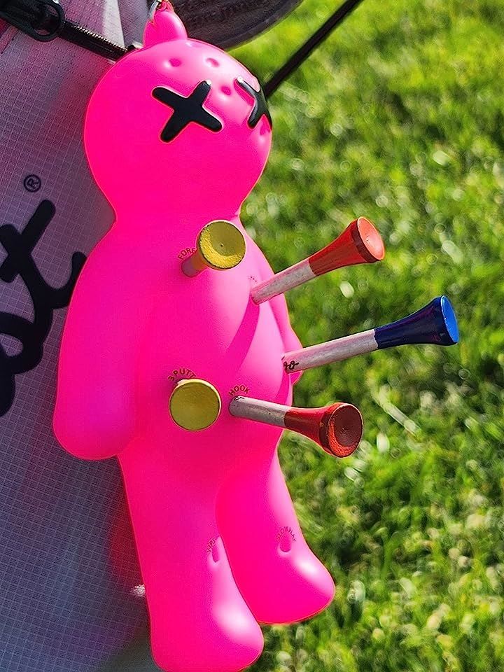 Voodoo ゴルフボールティーホルダー | ノベルティキーチェーンアクセサリー バッグ用 | メンズギフト | 3 1/4 2 3/4 1 ゴルフボールティーホルダー ノベルティキーチェーン