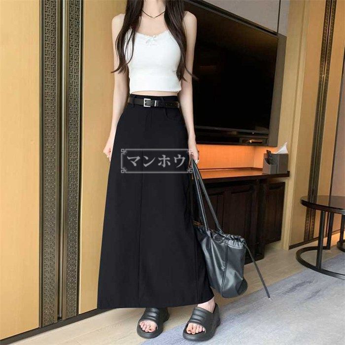 バック スリット スカート ハイウエスト ロング 上品 無地 夏 8 HARUKA DESIGN】バックスリットハイウエストタイトスカート