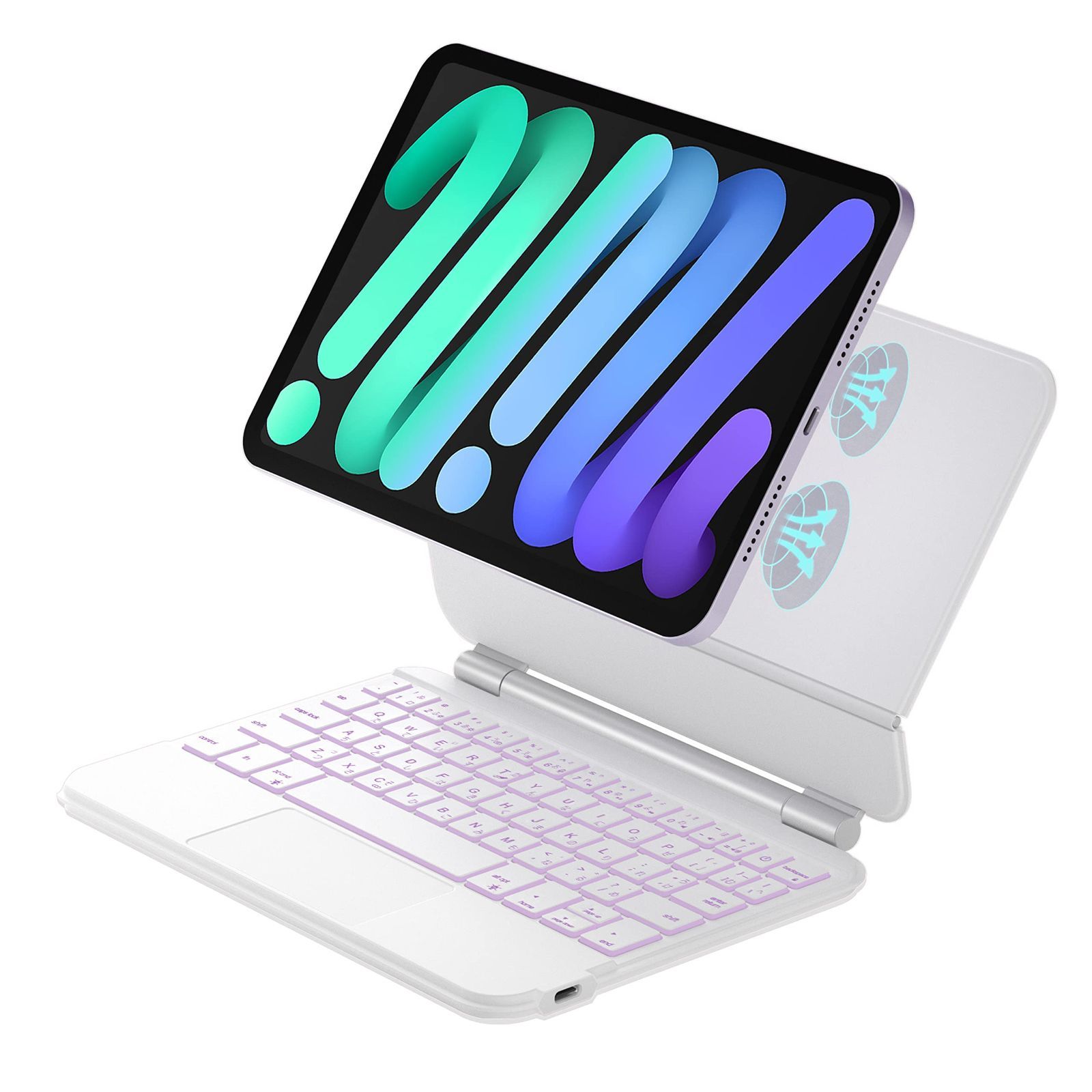 数量 A17 Pro 7 2025| iPad iPad mini 6 mini 8.3インチ 2021 Apple Magic Smart for Keyboard タブレットキーボード付きケースカバーiPad 日本語マジックキーボード mini