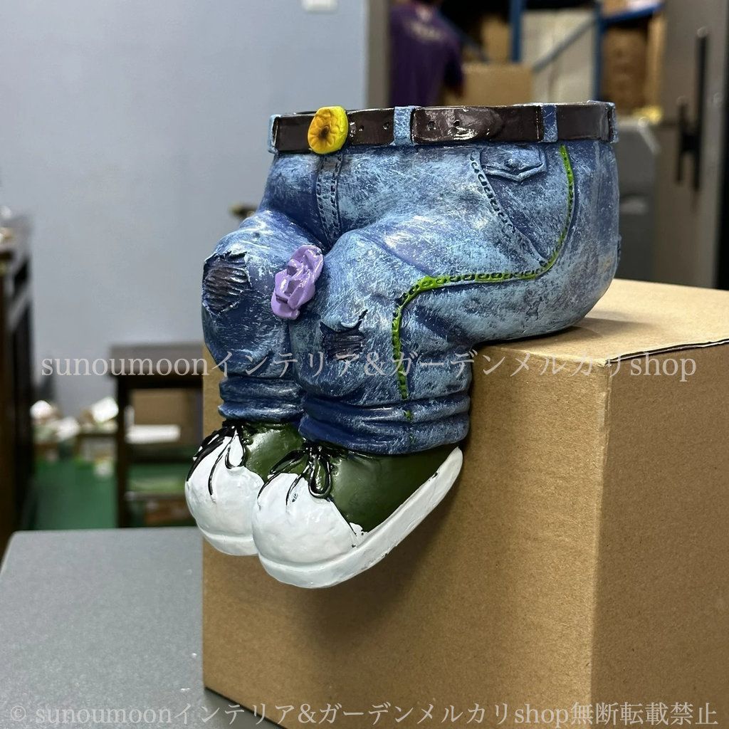 パンツ 雑貨 プランター ガーデンインテリア 植木鉢 ズボン ガーデン ユニーク ガーデニング 4-7 庭の装飾 インテリア ガーデン雑貨 樹脂 ポップ フラワーポット おしゃれ お洒落 かわいい 鉢植え YUZUMIYA_COM