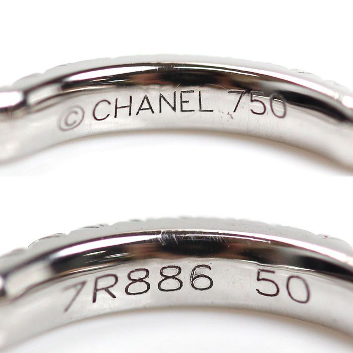 CHANEL シャネル K18WG ホワイトゴールド カメリア フルエタニティ  