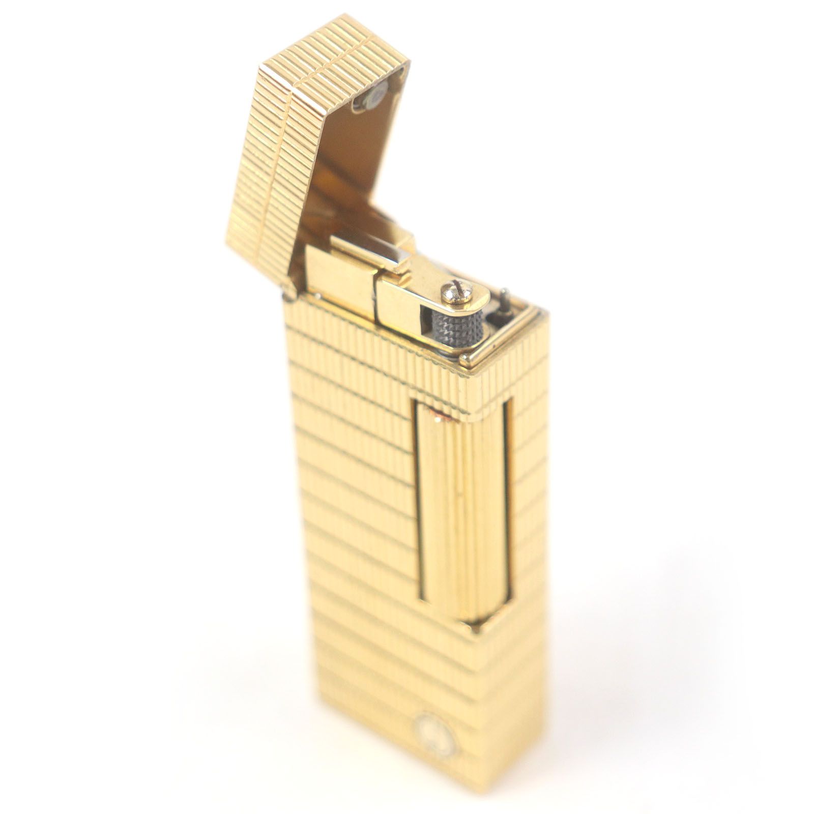 X-12】dunhill ダンヒル ゴールドライター チェッカー柄 ※火花