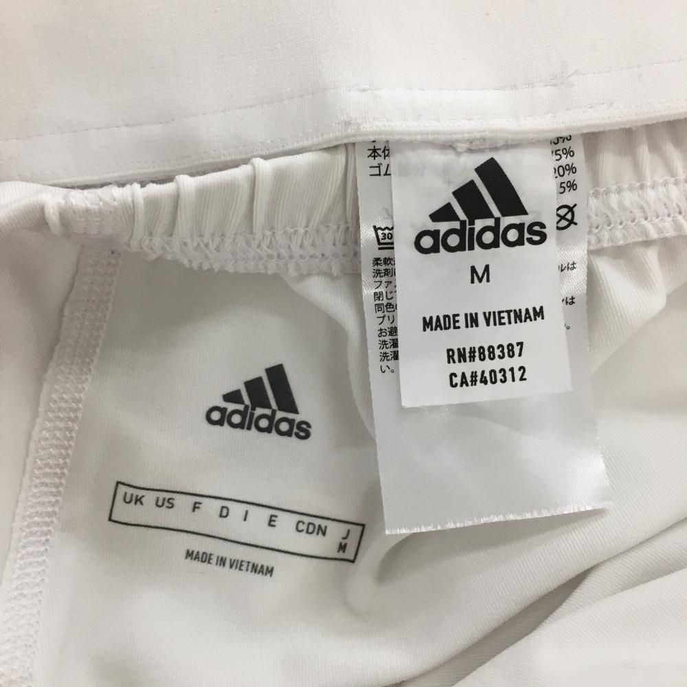 adidas キルティングスカート Mサイズ ホワイト アディダス スカート 白 インナーパンツ付き キルティング