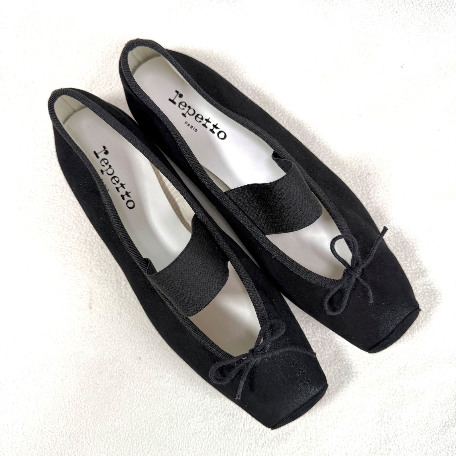 未使用級 レペット バレエシューズ リボン ブラック 黒 未使用級