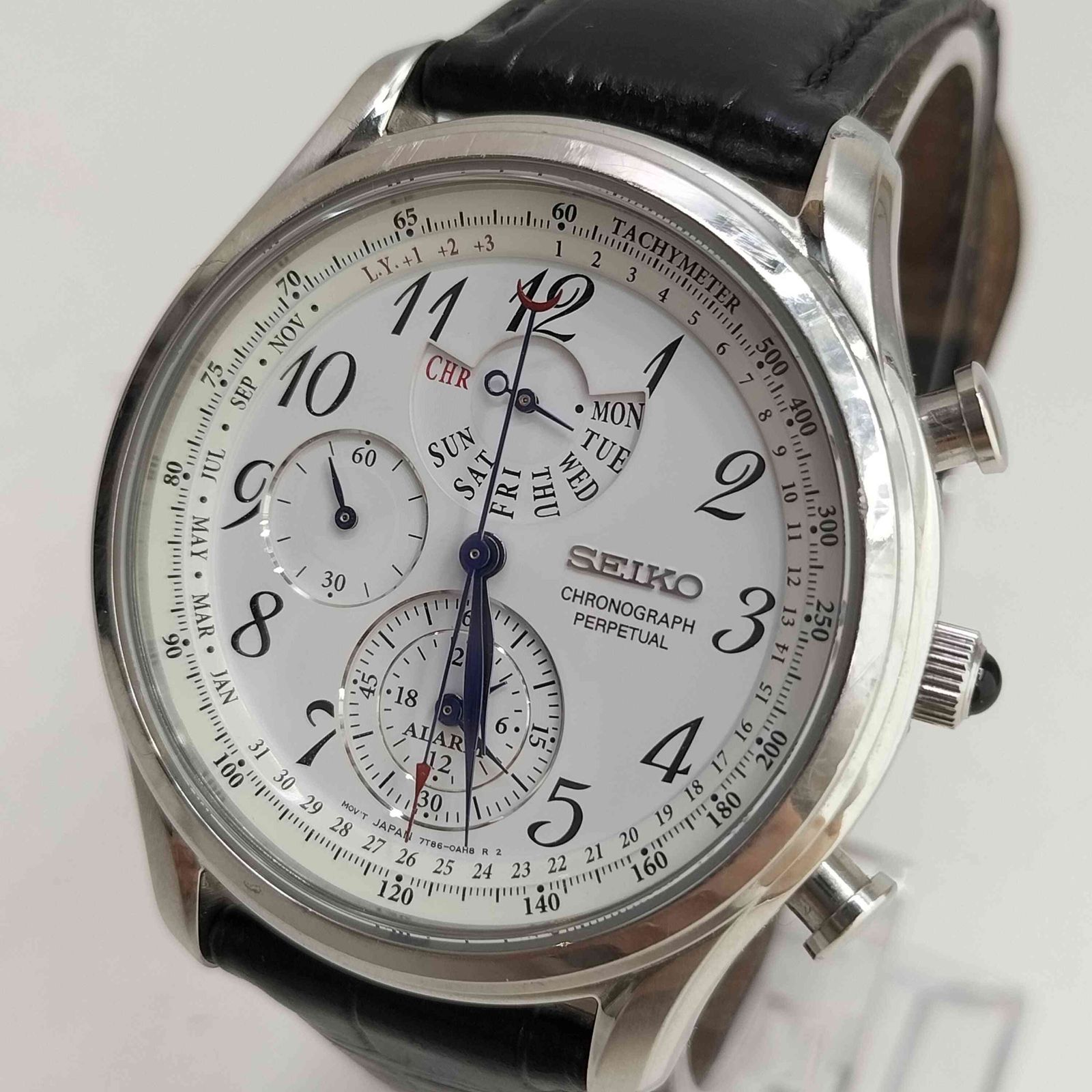 セイコー SEIKO 7T86 クロノグラフ パーペチュアル メンズ 表記