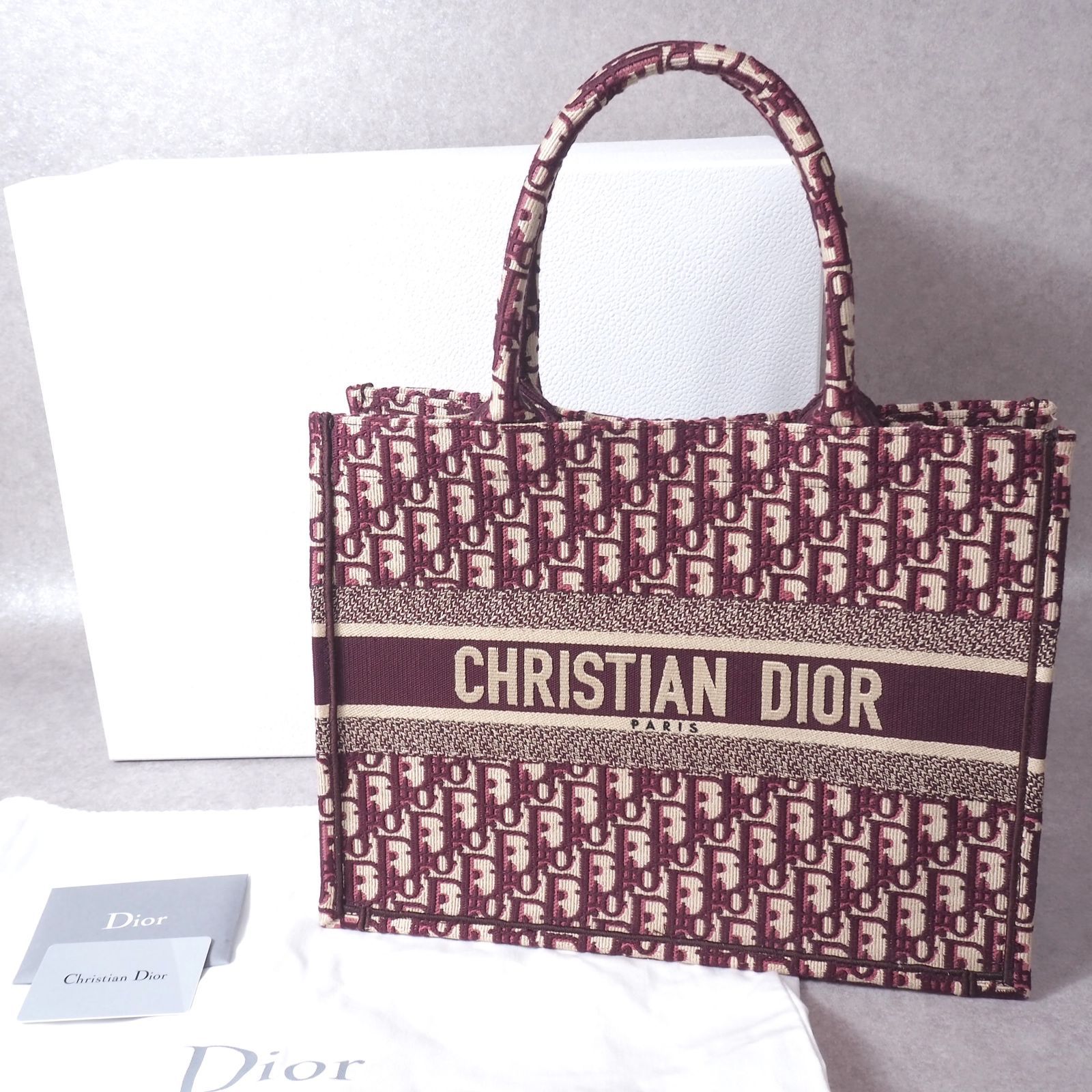 極美品 クリスチャンディオール Christian Dior ブックトート ボルドー