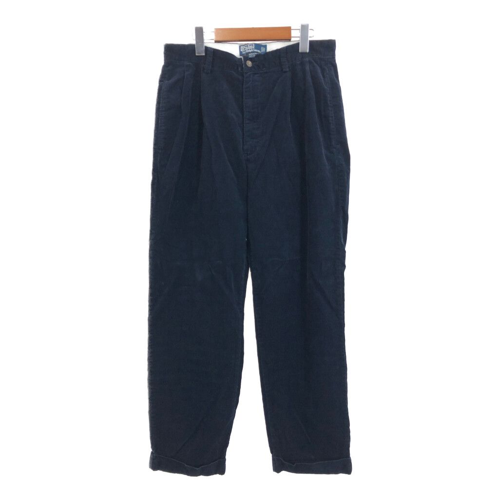 90s　ポロラルフローレン　ポロチノ　ネイビー　HAMMOND PANT　W30 POLO RALPH LAUREN - レアサイズ ポロラルフローレン 30x30