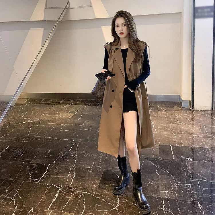 コート ロングコート ノースリーブ トレンチコート レディース