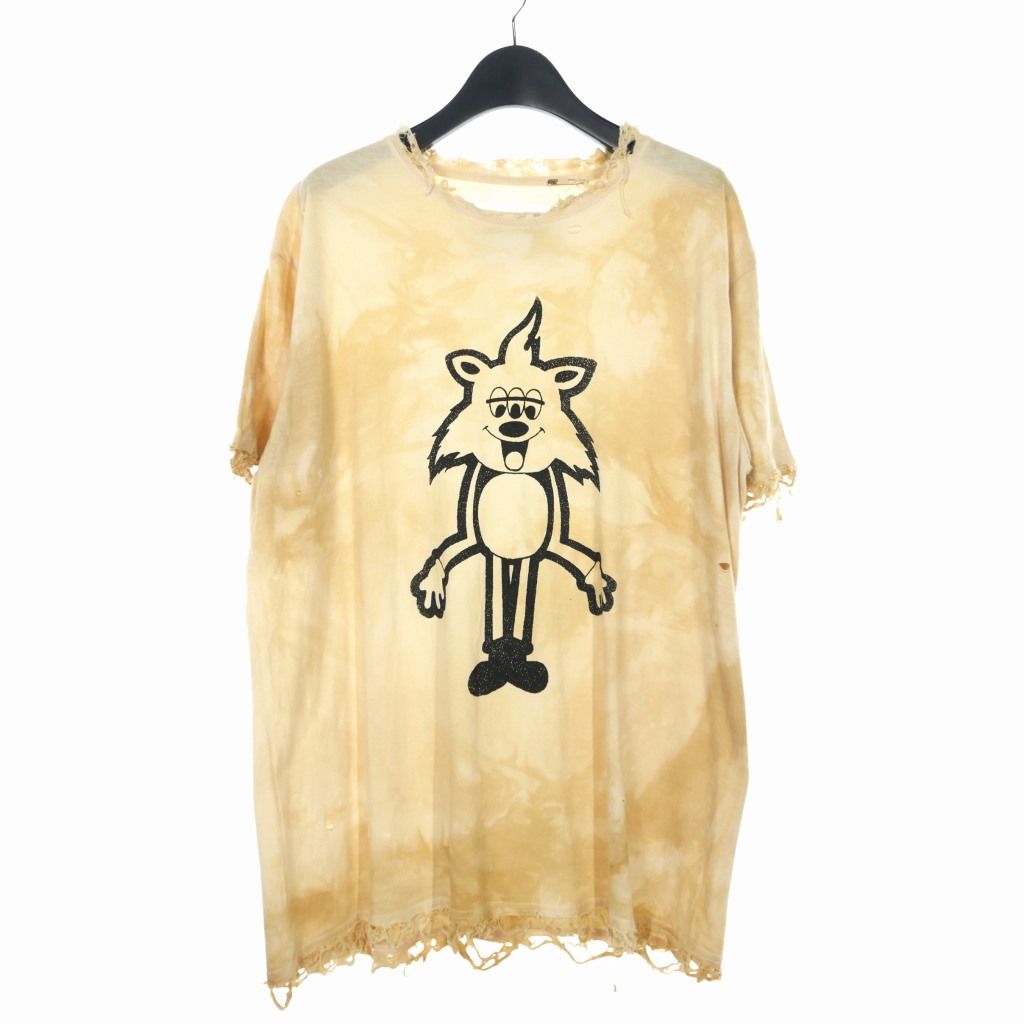 テッペイフルヤマ TEPPEI FURUYAMA 23AW ダメージ加工 Tシャツ プリント クルーネック F アイボリー TF-23AW-006