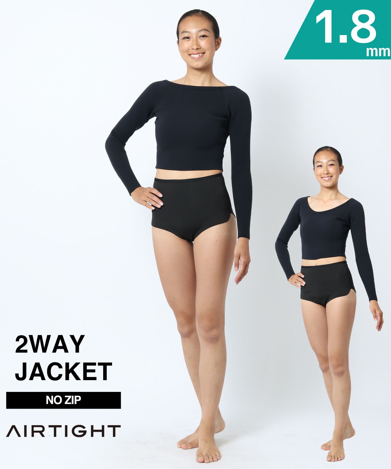 ムラスポ公式 AIRTIGHT エアータイト CROPPED TOPS 1.8mm レディース サーフィン ウェットスーツ ジャケット ムラサキスポーツ