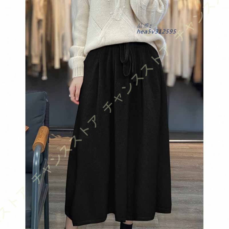 ニット プリーツスカート レディース フ秋 冬 暖かい 通勤 歩く度にゆらゆら揺れる ストレッチ 通学 デート カジュアル 着痩せ 女らしいシルエット程よい hea5v312595