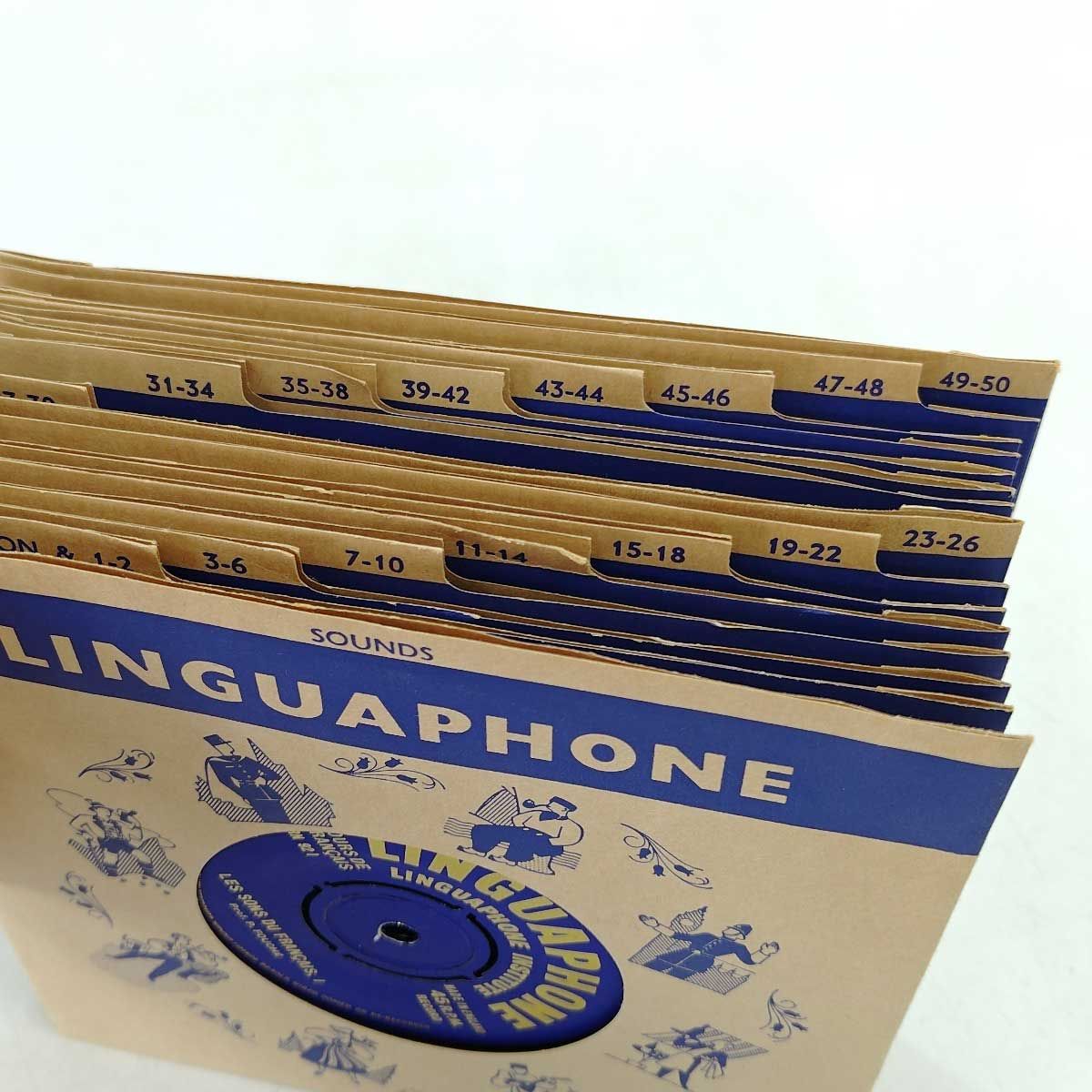 LINGUAPHONE 英語 米語 EP レコード 16枚セット 箱付 教材