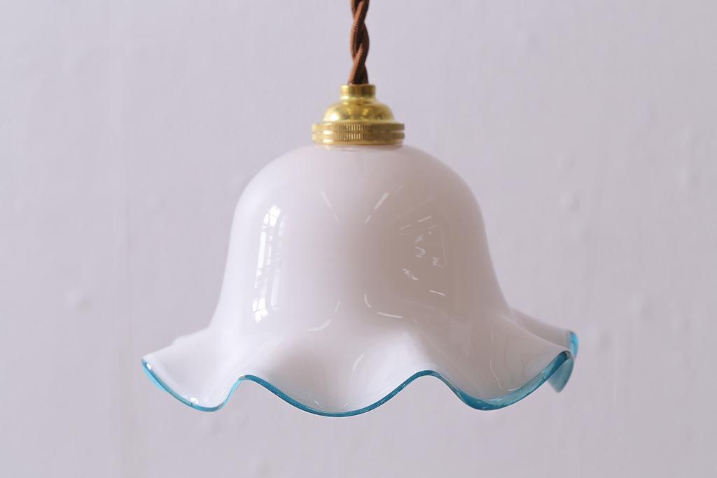 すぐ使えます antique milk glass lamp アンティーク lamp light shade