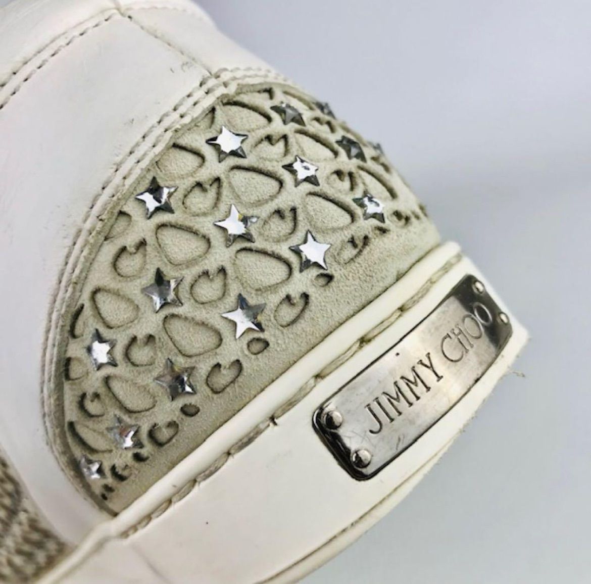 JIMMY CHOO☆ジミーチュウ・レディース レザー切替し スター JIMMY CHOO☆ジミーチュウ・レディース レザー切替し スター
