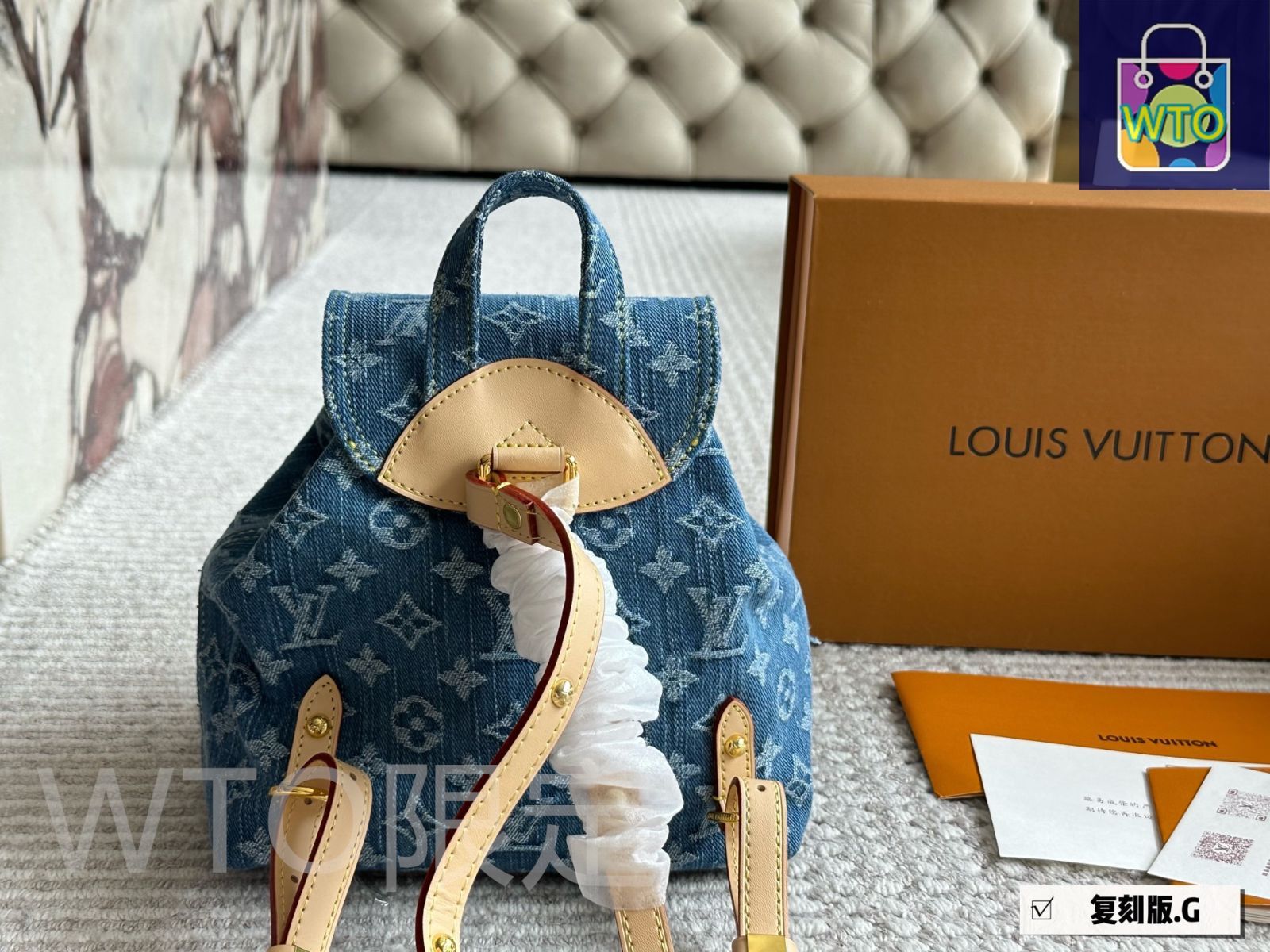 今日特価】Louis Vuitton Monogram Denim デニムブルー