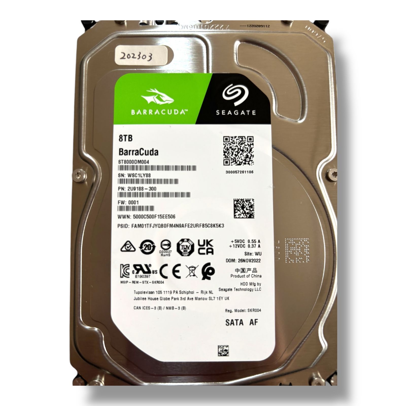 Seagate Barracuda 8TB HDD ST8000DM004 中古] Seagate BarraCuda 8TB