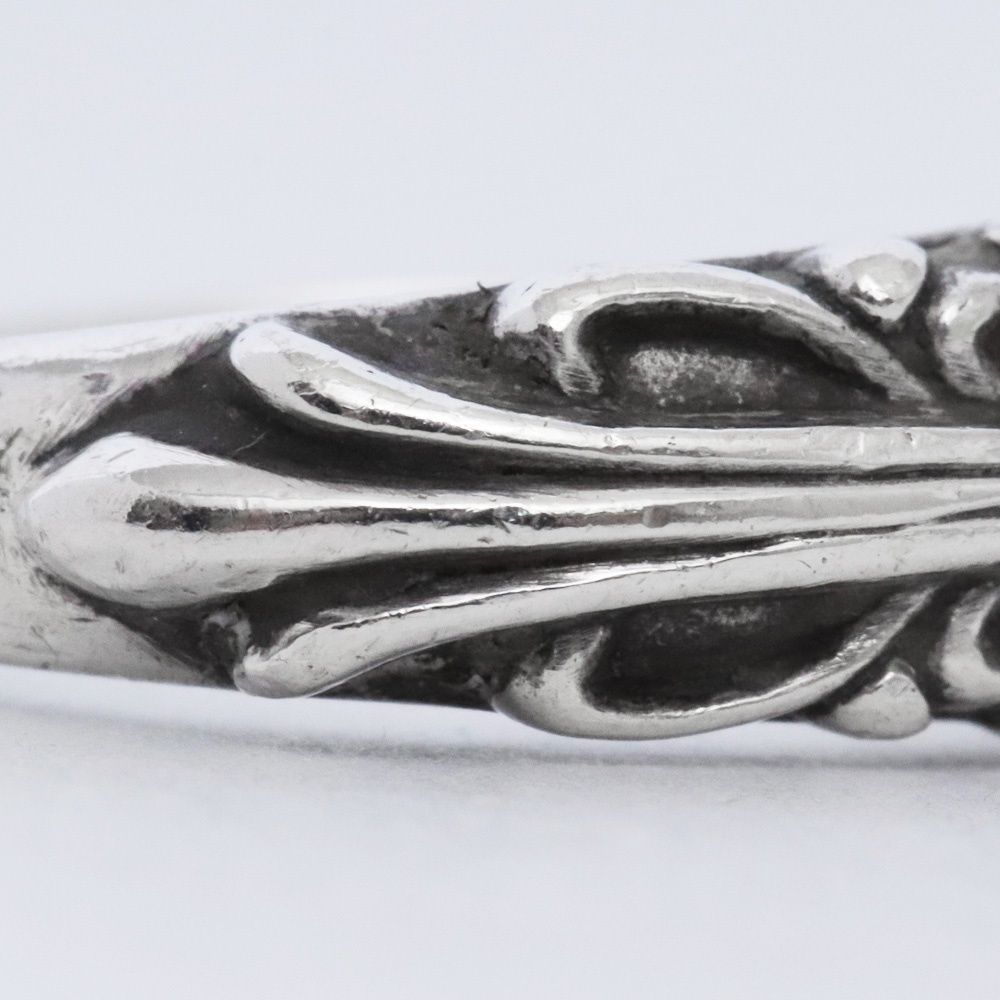 シルバー925 リング クロス ベビーフローラルリング 11号 ダイヤ