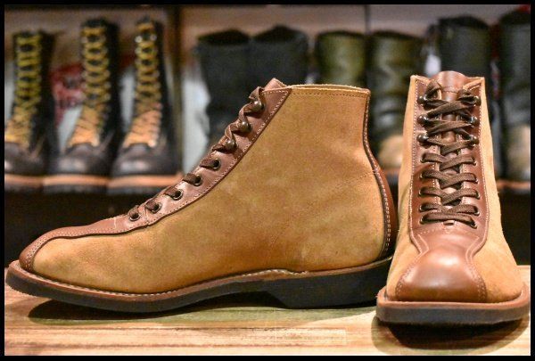 【7D 美品 18年】レッドウィング 8827 アウティング 茶 ミュールスキナー＆ティークフェザーストーン ブーツ redwing HOPESMORE【FA545】