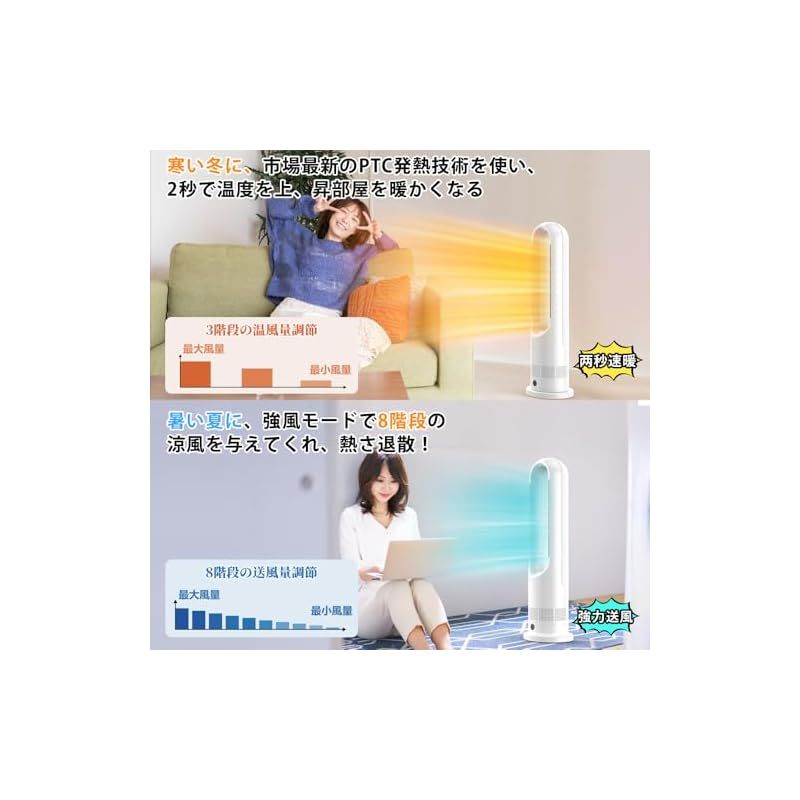 セラミックヒ一タ一 スリム扇風機