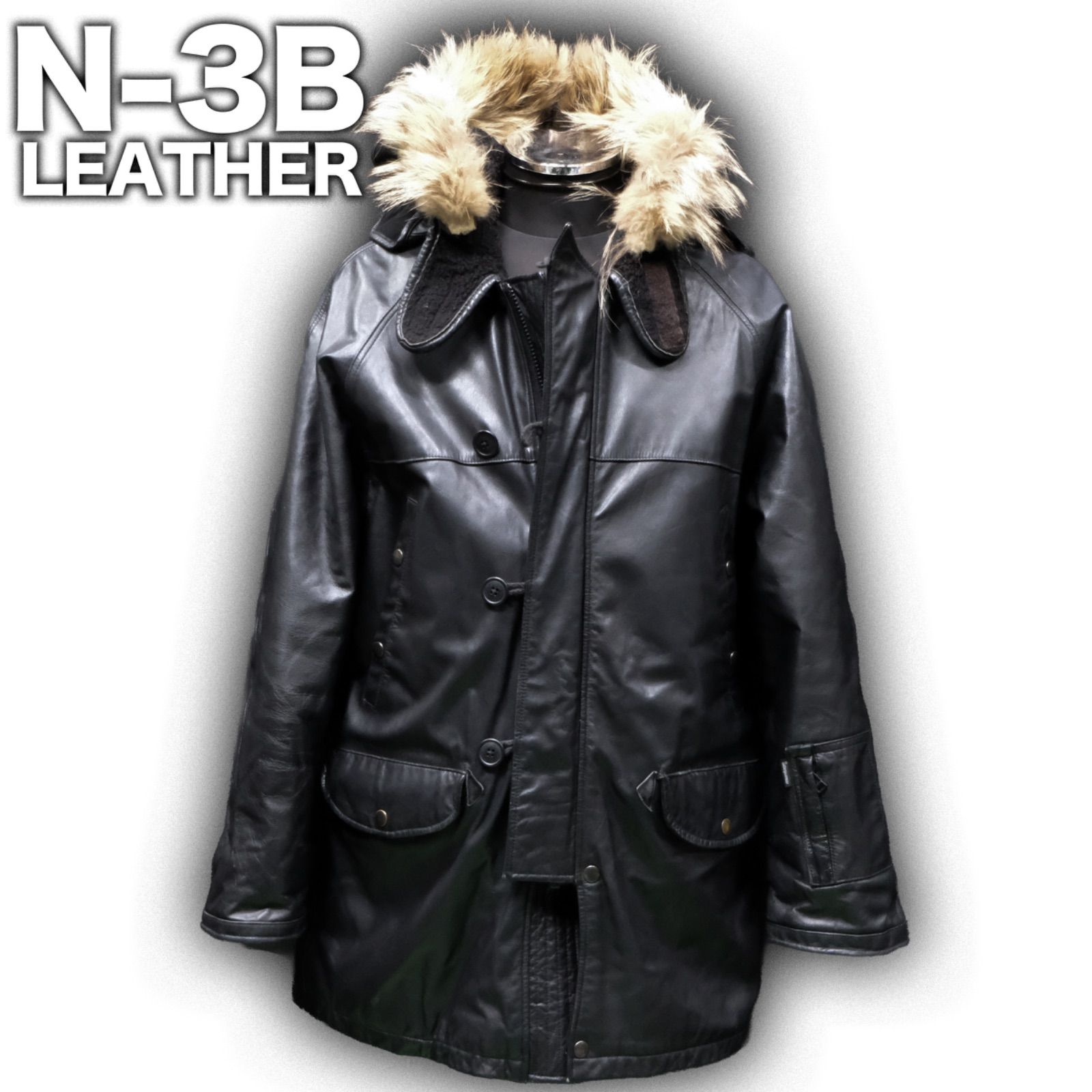 90s/00s archive MONTAGE N-3B フルフェイスフード レザーフライト