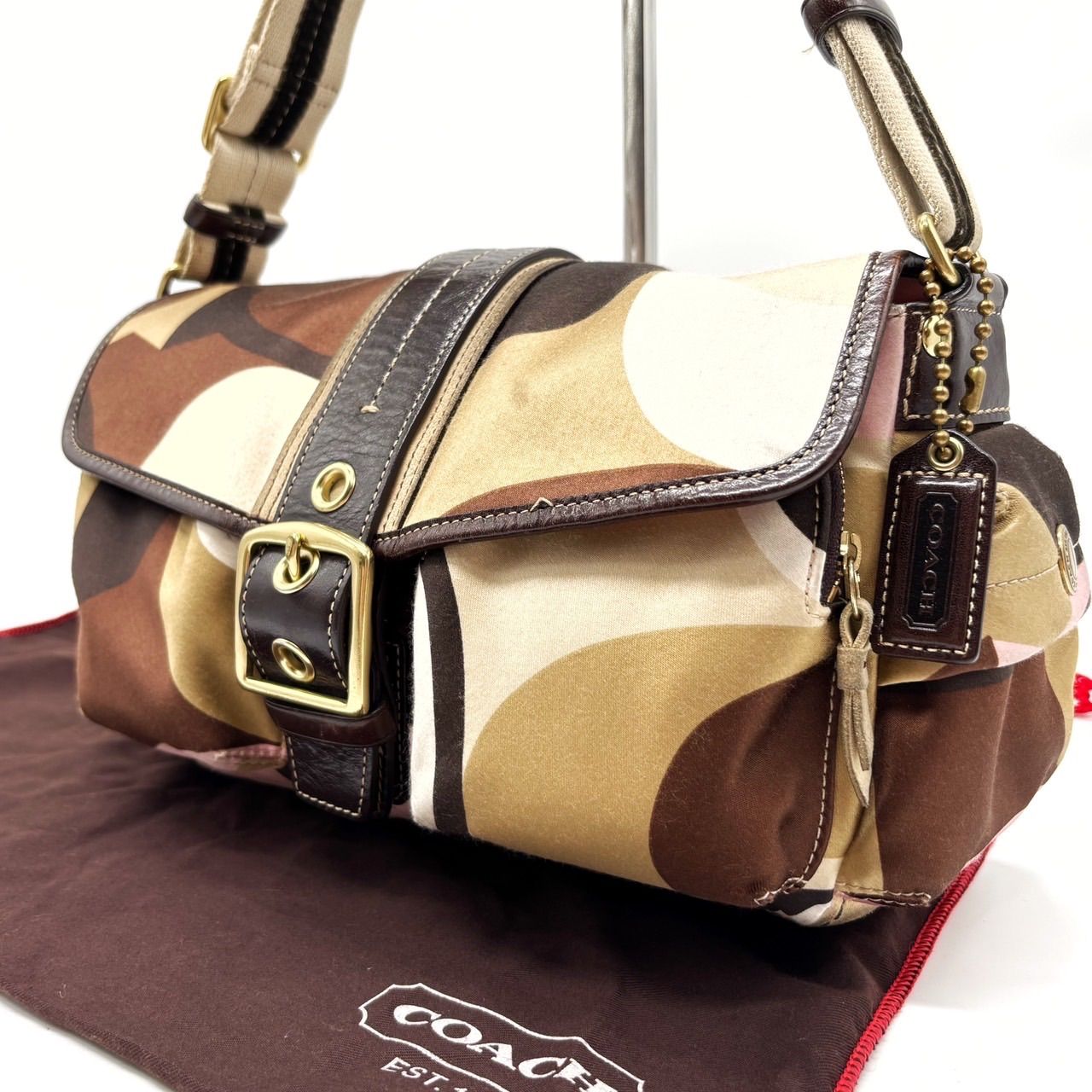 良品】 COACH Y2K Big signature belt bag コーチ ショルダーバッグ 