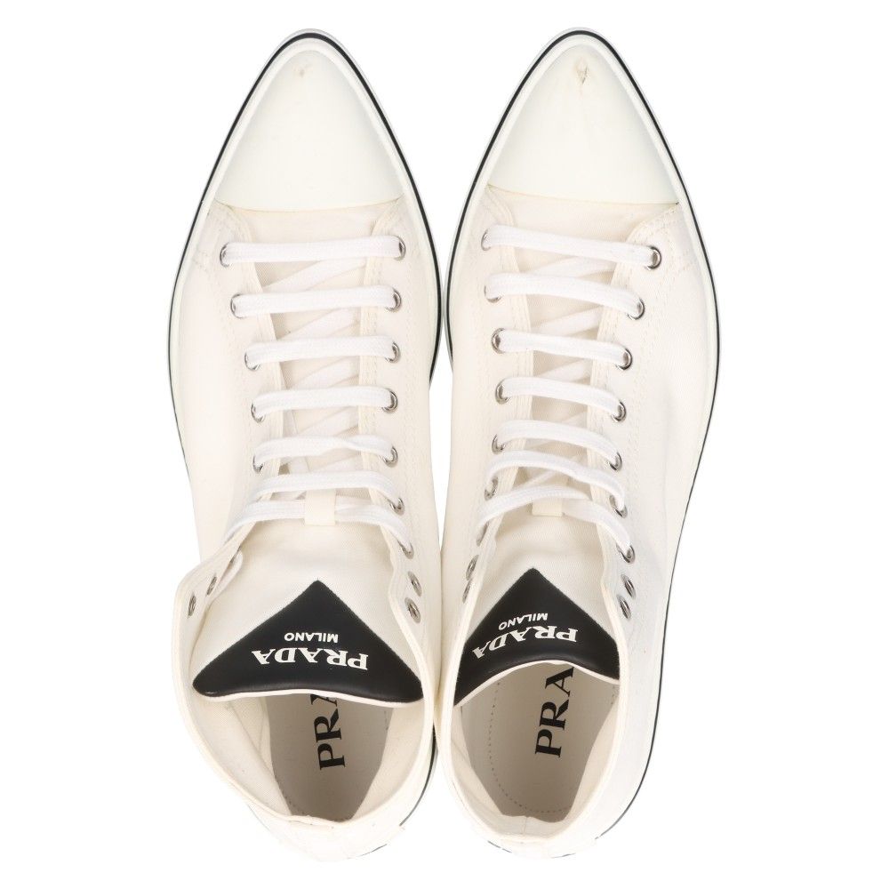 PRADA (プラダ) POINTY HIGH-TOP SNEAKERS SHOES ポインテッドトゥ ...