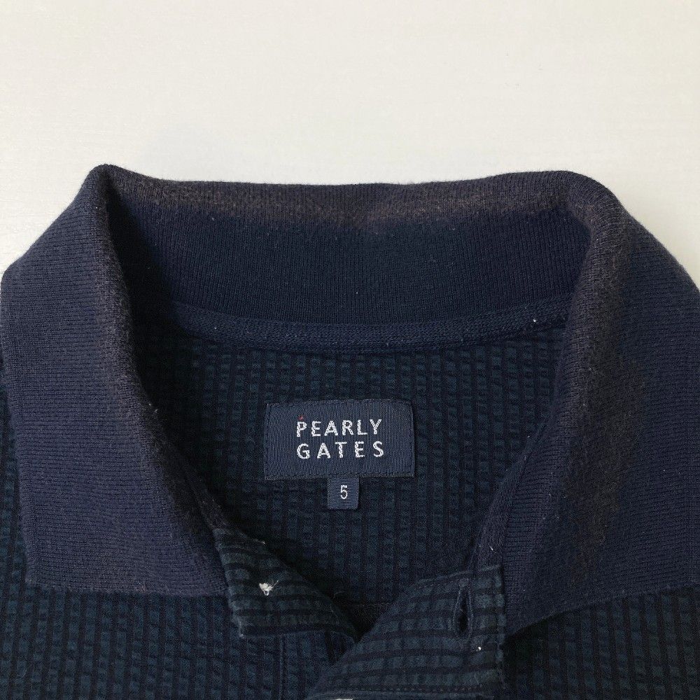 サイズ：5 PEARLY GATES パーリーゲイツ 半袖ポロシャツ シア
