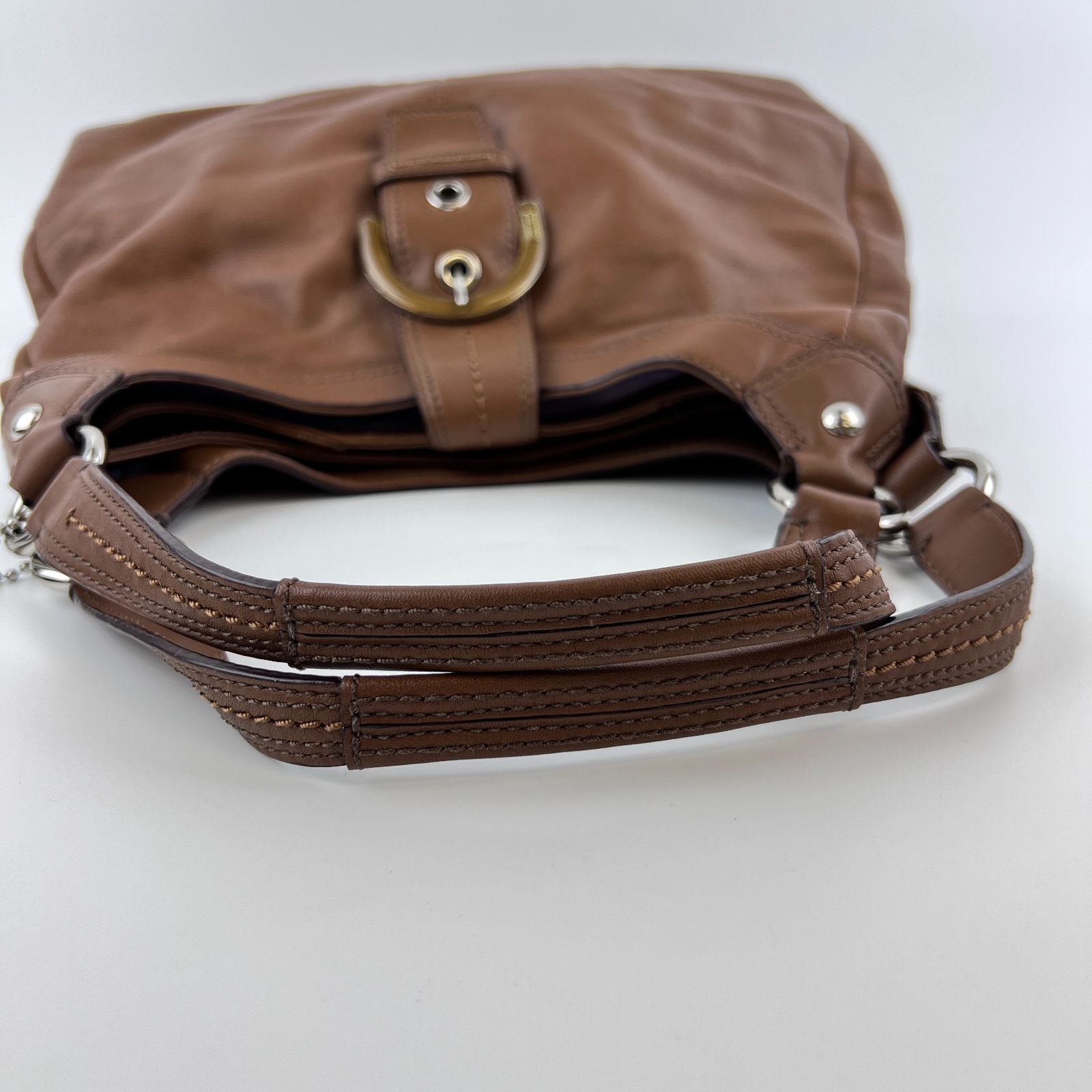 中古】COACH コーチ ハンドバッグ ショルダーバッグ レザー ブラウン 
