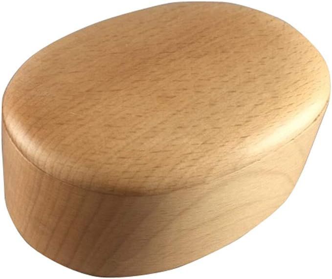 【在庫処分】アルファックス 弁当箱 木目 14×9.5×5.5cm ブナ キッズ弁当 小判 905042