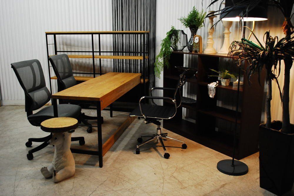 アウトレット 現品限り 一部 ナラ材使用 大迫力 ワークデスク ナチュラル空間 スチール脚 新進スタイル 190 MARWIL-DEMENAGEMENTS_CH