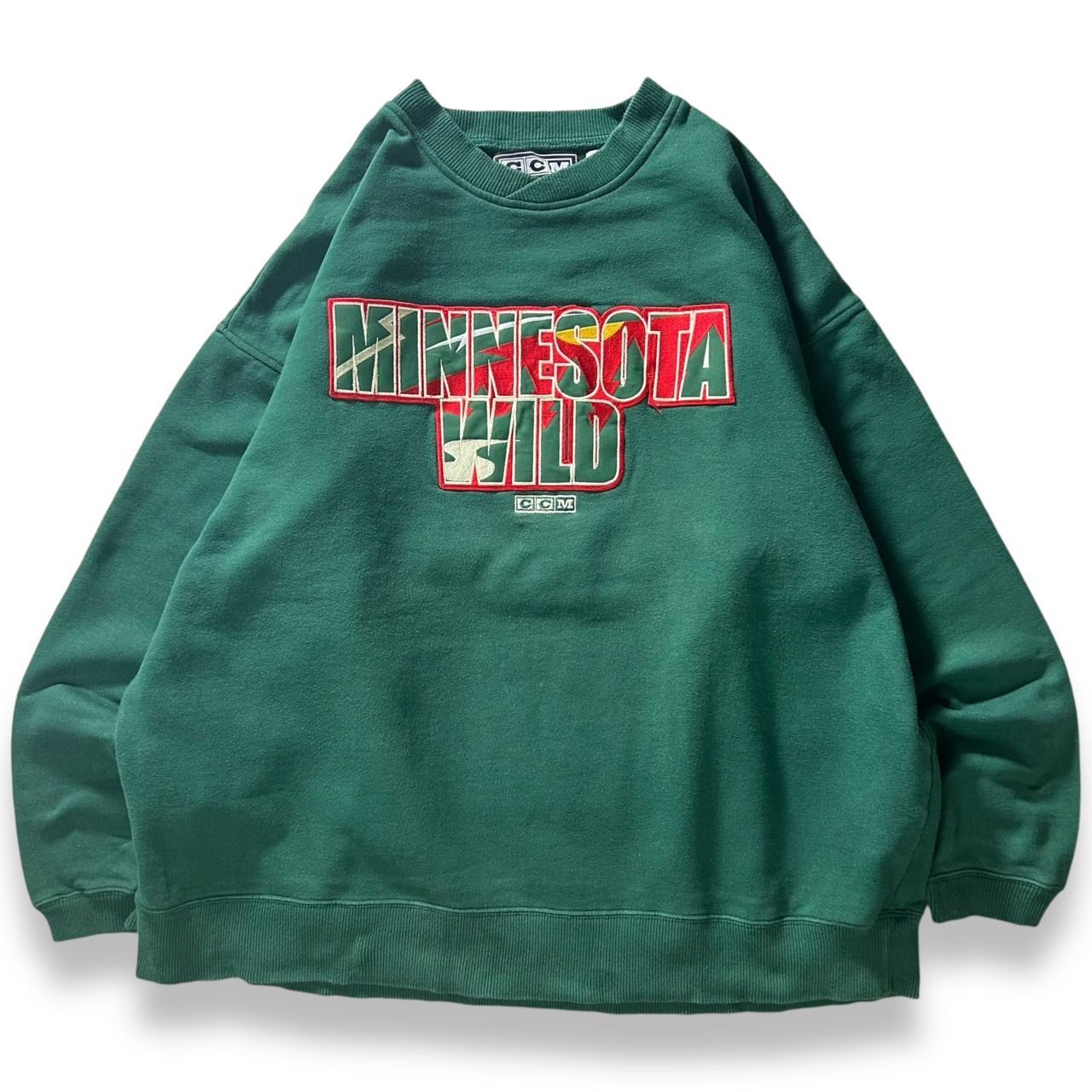 【GINGER掲載商品】 古着 刺繍スウェットシャツ ミネソタ・ワイルド NHL CCM 00年代 アイスホッケー