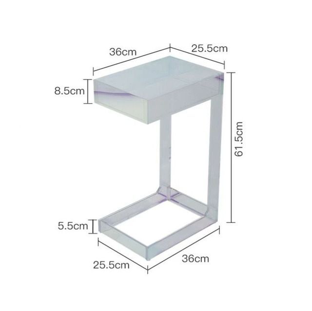 オーロラ サイドクリア レインボーテーブル 透明 机 おしゃれ かっこいい インテリア サイドテーブル ダイニング 引き出し付き アクリル素材 コーヒー テーブル - メルカリ