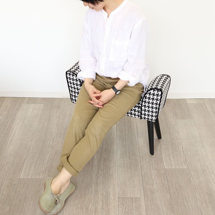 ◇モダンテイスト スツール ベンチ S 椅子 千鳥格子柄チェア