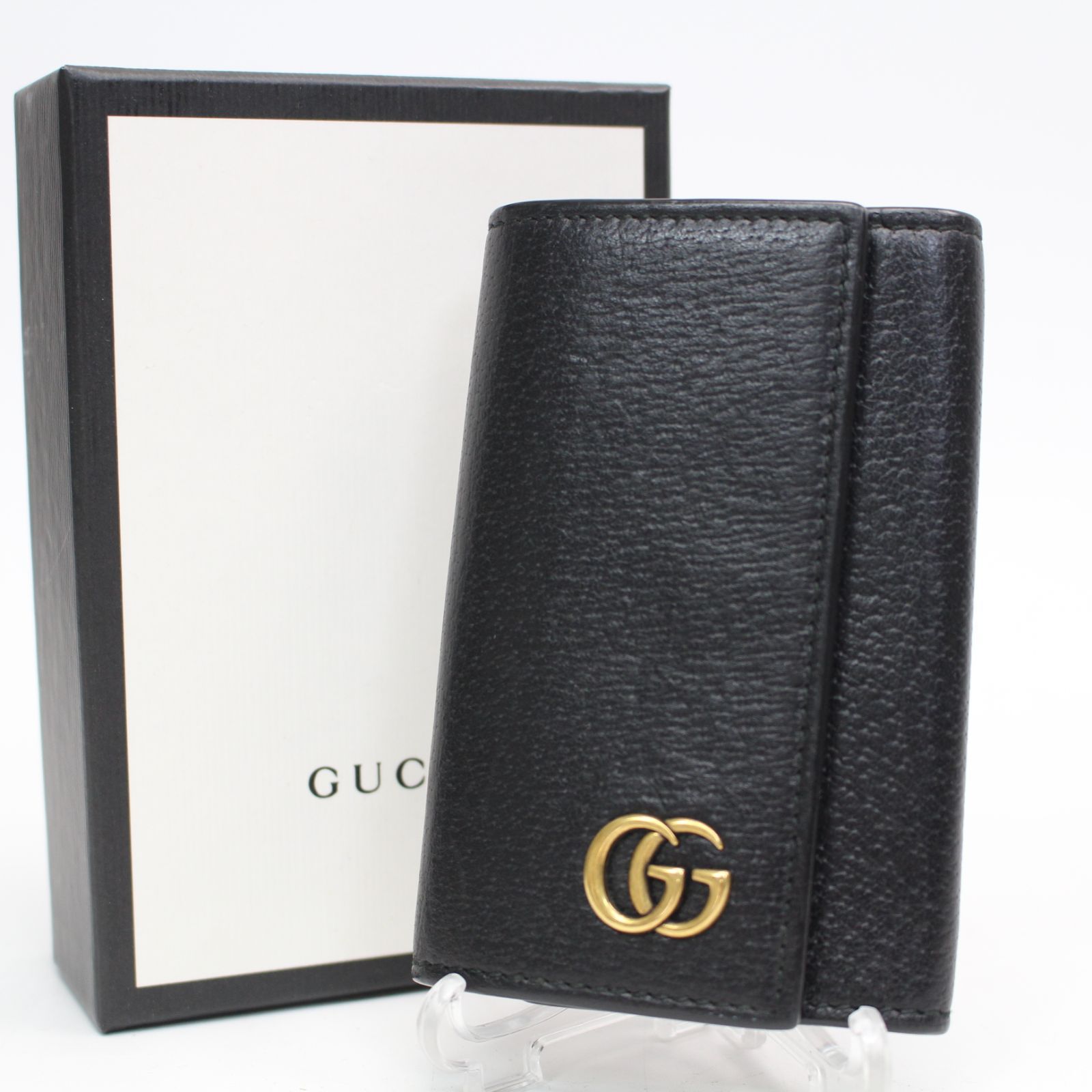 002)【美品】GUCCI グッチ キーケース 435305 GGマーモント レザー  