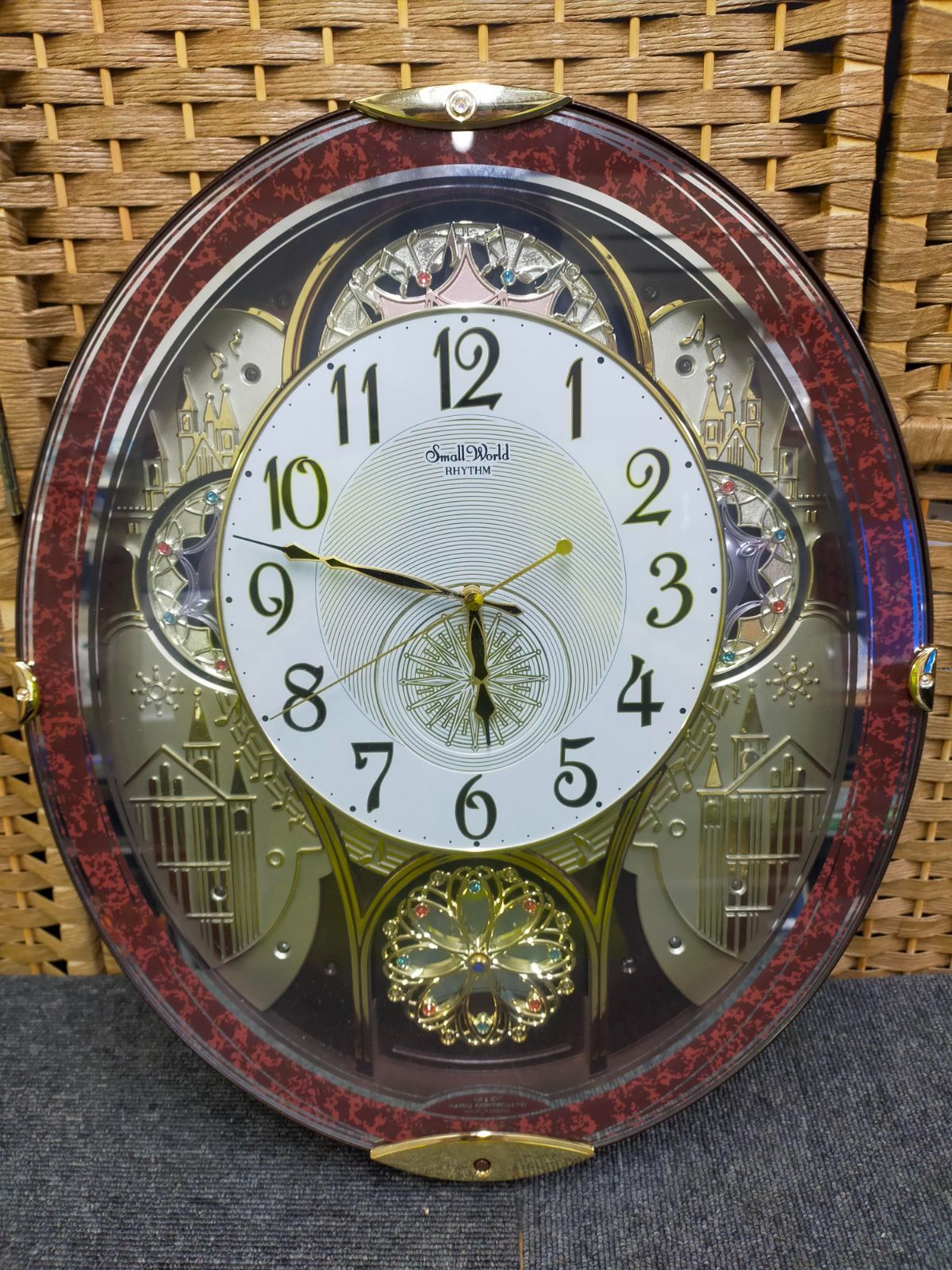 F01-20250127-009 リズム Small World 4MN509RH 壁掛け時計 電波