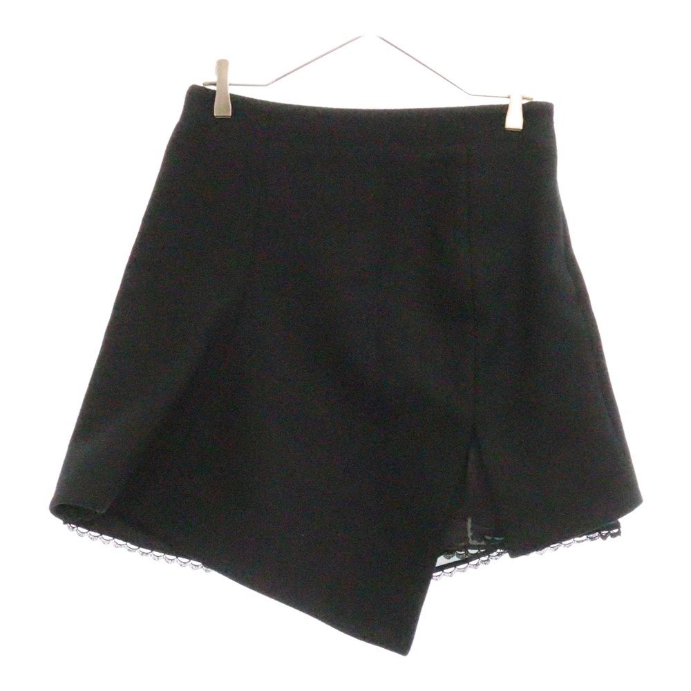 Sacai サカイ Wool Melton Skirt ウール メルトン スカート ブラック レディース 24-07335